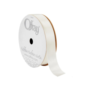 DOUBLE FACE SATIN #3, 50 YDS WHITE