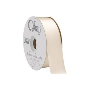 DOUBLE FACE SATIN #9, 50 YDS IVORY