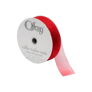 CHIFFON RED #3 5/8"X100YDS