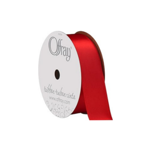 DOUBLE FACE SATIN RED #03 7/8" X 25 YDS