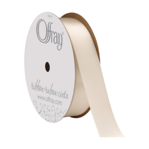 DOUBLE FACE SATIN IVORY #03 7/8" X 25 YDS