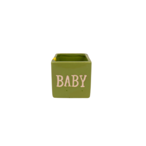 BABY CUBE H:2.5" OP:2.5" GREEN