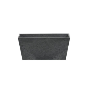 RECTANGLE SLATE CLEAR HARD PLASTIC 9.5"