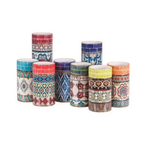 BARCELONA POTTERY ROUND H:8.5" OP:4"