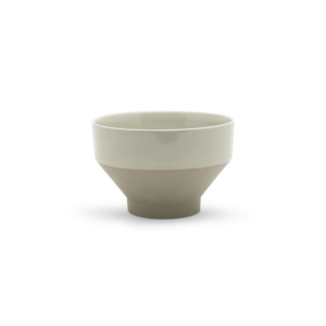 UNIQUE TAPERED BOWL IN GRAY 6"X4"