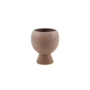 CERAMIC URN VASE IN DESERT SAND 5.7"W 7"H 4.2"OPENING