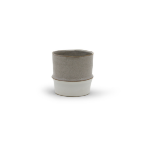 TWO TONE CYLINDER CERAMIC 5"X4.4"X4.8"