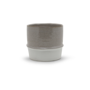 TWO TONE CYLINDER CERAMIC 6.9"X6.3"