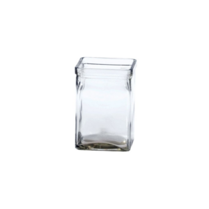 SQUARE CLEAR GLASS 3.75"X3.75"X6"