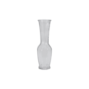ROUND CLEAR BUD VASE 9" X 2.5"