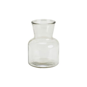 ROUND CLEAR GLASS VASE 6"X3.5"