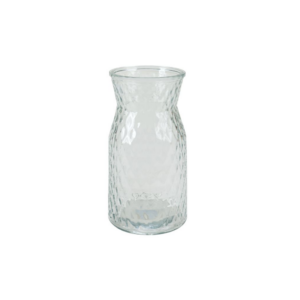 ROUND CLEAR GLASS VASE 9.75"X4.75"