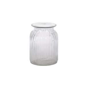 ROUND GLASS JAR 8" X 5"