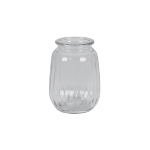 ROUND CLEAR GINGER JAR 7'X3.75"