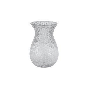 DIMPLE VASE H:10" OP:6" CLEAR