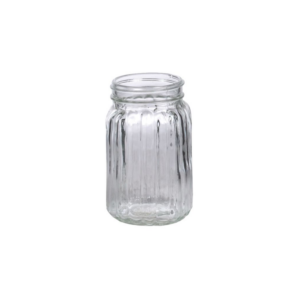 ROUND CLEAR GLASS CYLINDER JAR 6.5"