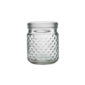 HOBNAIL JAR 4" X 5.75" WHITE