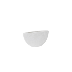 ANNELI BOAT 10.25" X 2.5" X 5.75" WHITE