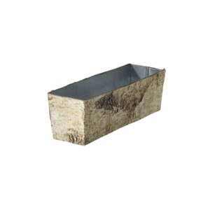 BIRCH PLANTER W/ZINC 12" X 4" X4"