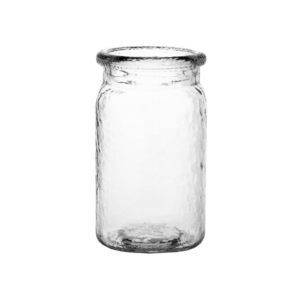 HAMMERED JAR 6.5" CLEAR