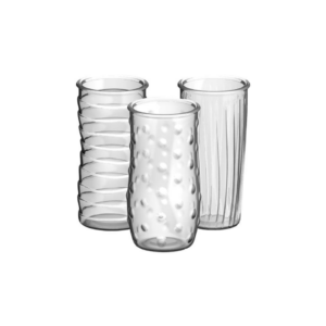 ROSE VASE ASST H: 8.5" OP 3.75" 3 STYLES