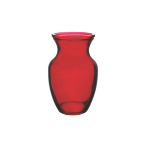 ROSE VASE H:8" OP:4" RUBY UTILITY