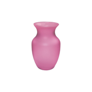 ROSE VASE BLUSH ROSE H:8" OP:4"