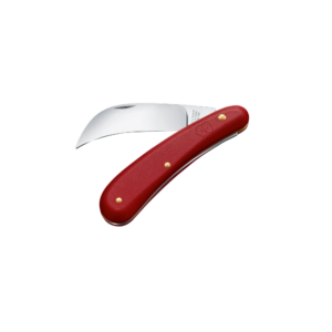 KNIFE SWISS RED HANDLE CURVED