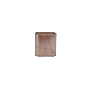 4.25" SQUARE RIBBED GALVANIZED POT