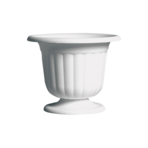PEDESTAL URN WHITE H: 9 5/8" OP: 12"