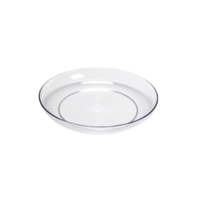 DISH LOMEY DESIGNER H:1" OP:15" CLEAR