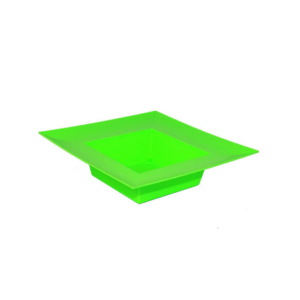 SQUARE APPLE GREEN TRAY H: 2.5" OP: 5.25" X 5.25"