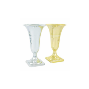 FRENCH ROSE VASE, SILVER H:12"OP: 6"