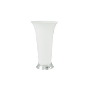 TRUMPET VASE, WHITE H:13" OP:7"