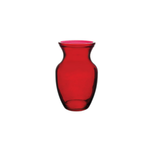 8" ROSE VASE RUBY