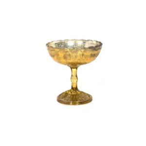MERCURY GOLD PEDESTAL BOWL 8"