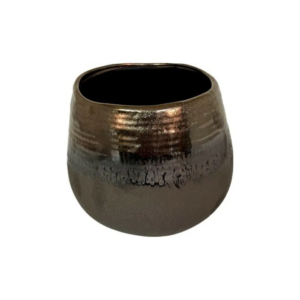 EARTHWARE BRONZE VASE 5"X6"