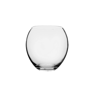 CLEAR EGG BOWL VASE 8"HT x7.5"DIAMETER x5.5 "OPENING