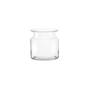 CLEAR GLASS CYLINDER JAR WITH NECK 6"