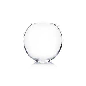 CLEAR MOON VASE 7"