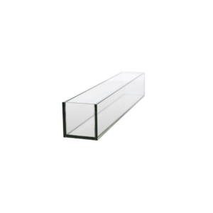 RECTANGLE PLATED GLASS CONTAINER 4"X4"X24"